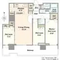 HARUMI FLAG SUN VILLAGE 晴海フラッグT棟 間取図