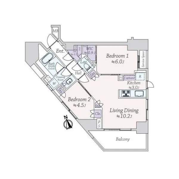パークリュクス市谷薬王寺 間取図