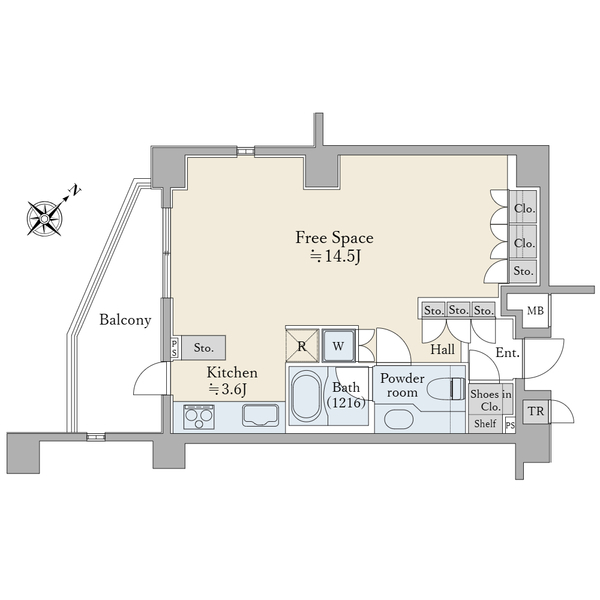 グローリオ浜田山デュオ 間取図