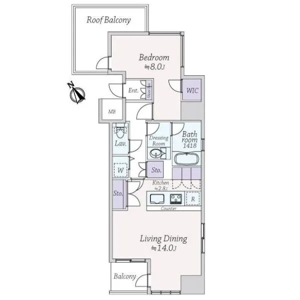 エスティメゾン四谷坂町 間取図