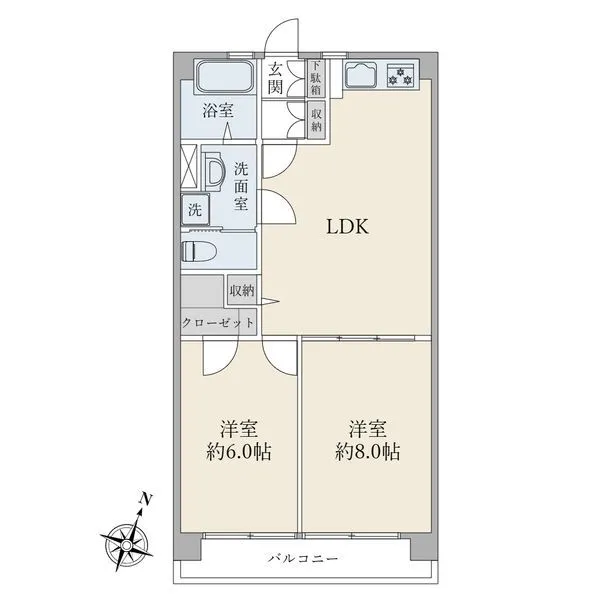 成城コーポ 間取図