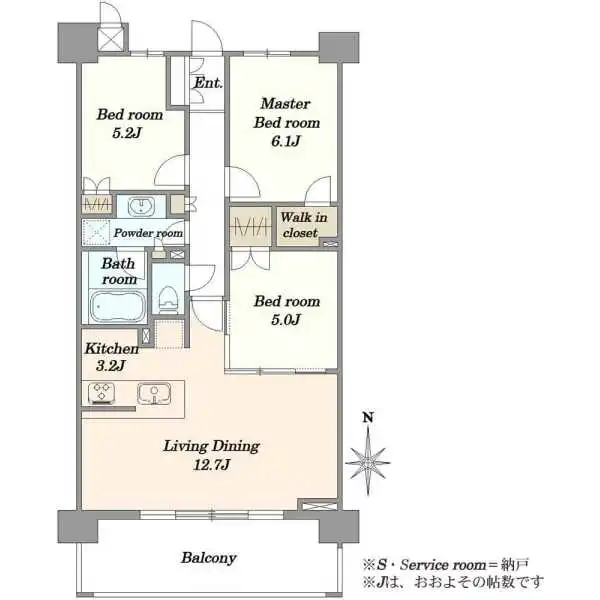 ル・サンク馬込 間取図