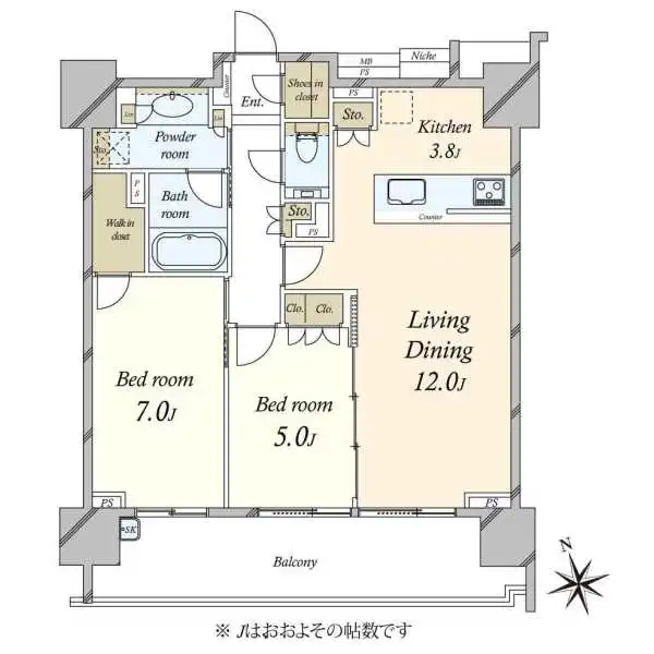 シティハウス恵比寿伊達坂 間取図
