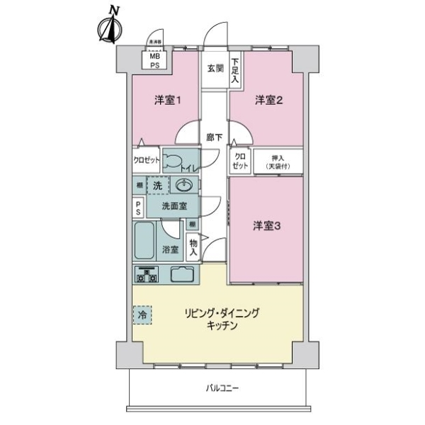 ライオンズマンション松戸柿ノ木台 間取図