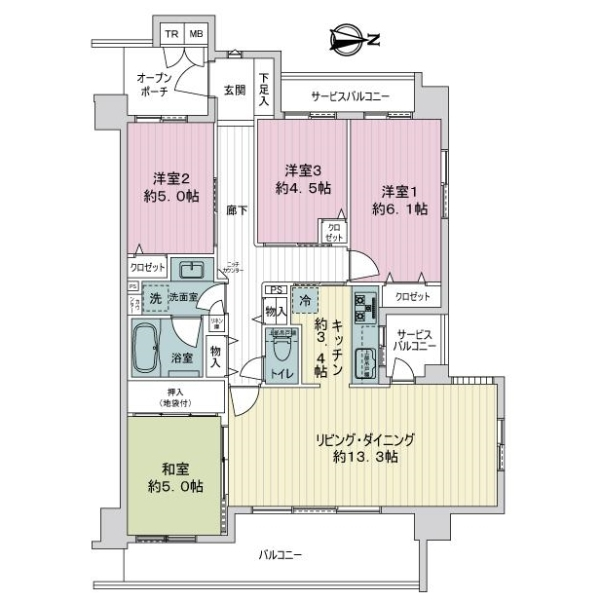 イニシア中京丸太町通り 間取図