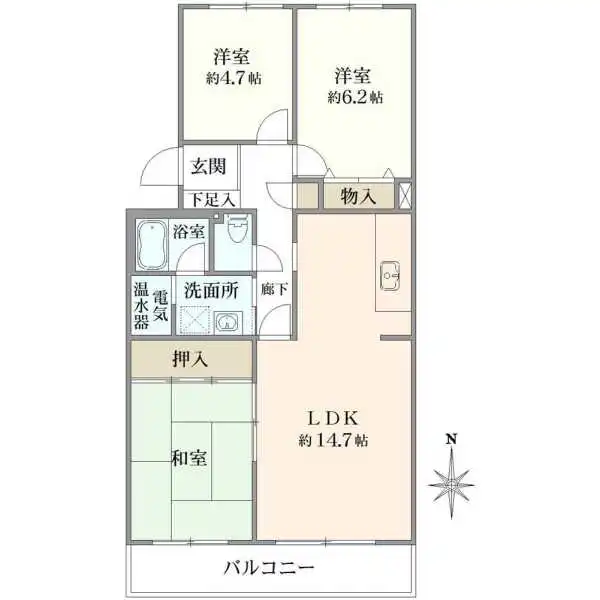 コープ野村浦和岸町 間取図