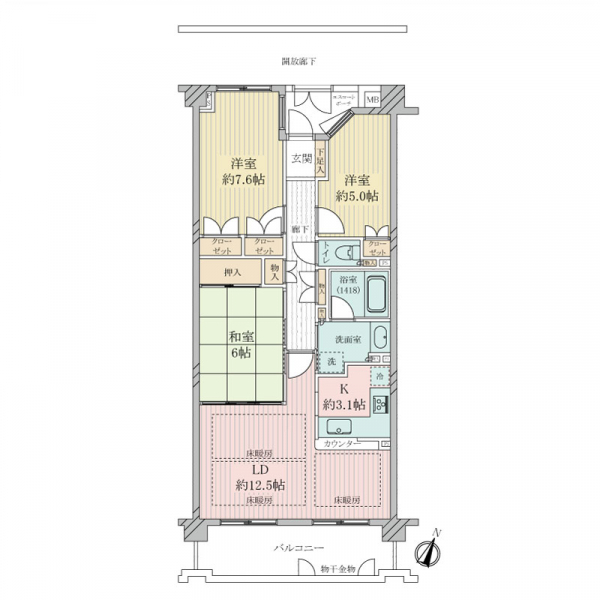 ガーデンハイツ鎌倉高校前 間取図