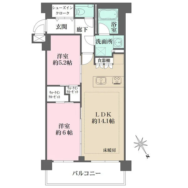 ミオカステーロ都筑ふれあいの丘 間取図