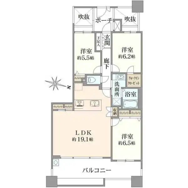 レクセルマンション習志野 間取図