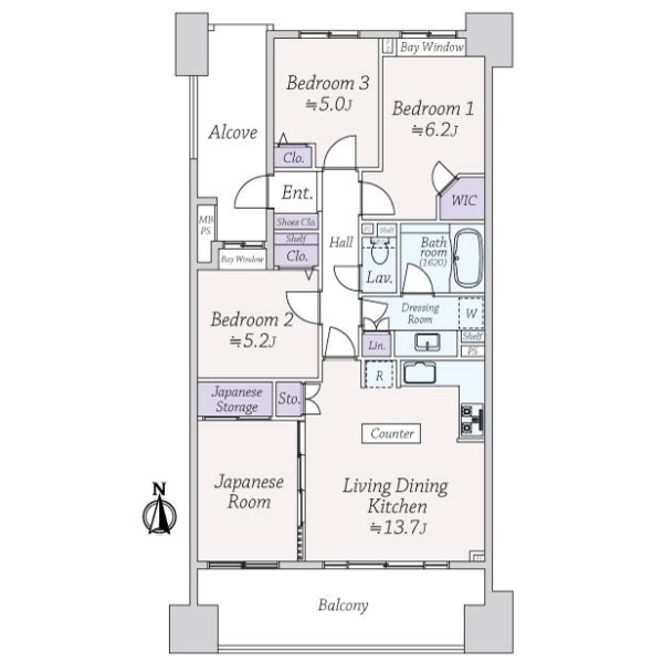 ライオンズマンション馬込マークヒルズ 間取図