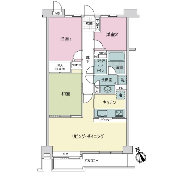 向ヶ丘遊園東ガーデンハウス 間取図