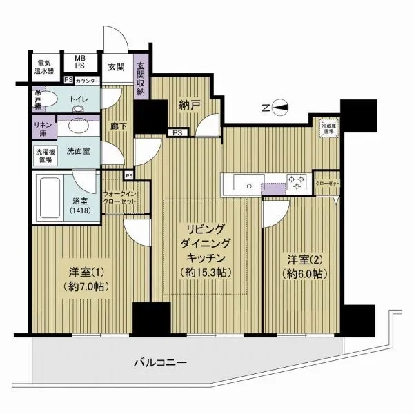 ライオンズタワー大島 間取図