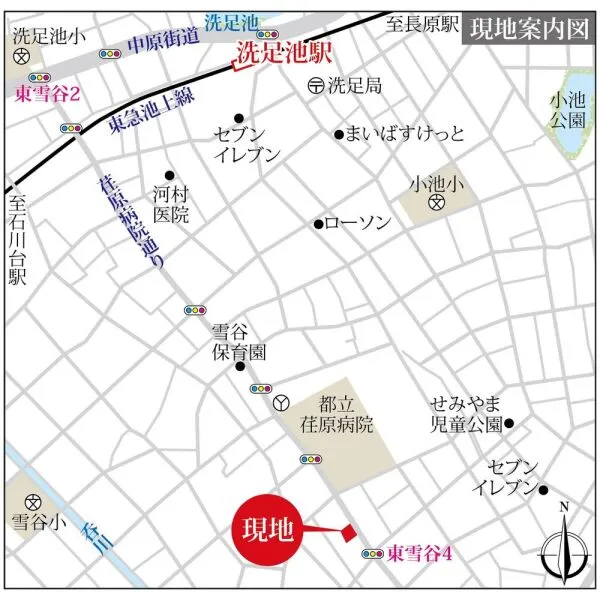 大田区東雪谷5丁目 地図