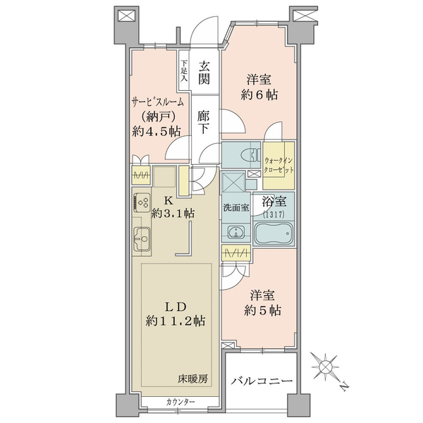 アールブラン大倉山 間取図