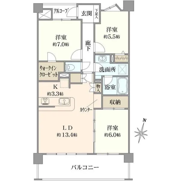 レクセルマンション北千住 間取図