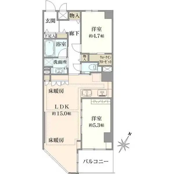 リシェ広尾 間取図