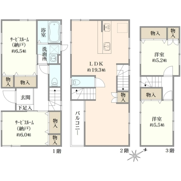 市川市南八幡３丁目 間取図