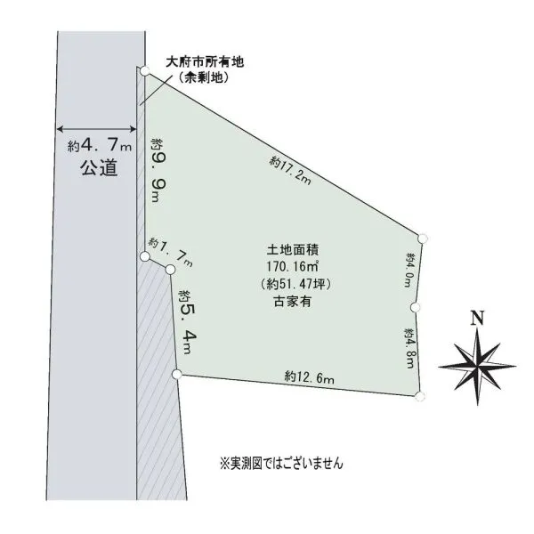 大府市横根町羽根山 地形図