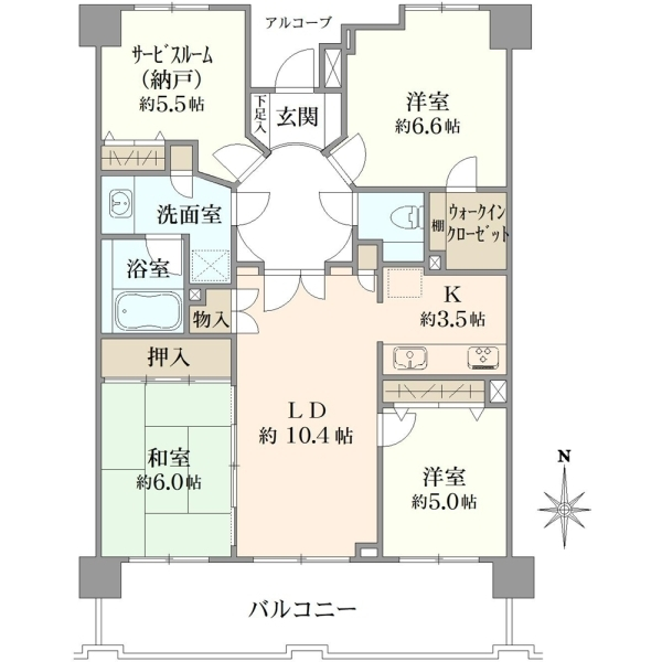 グランドパーク西船橋アルティスタ 間取図