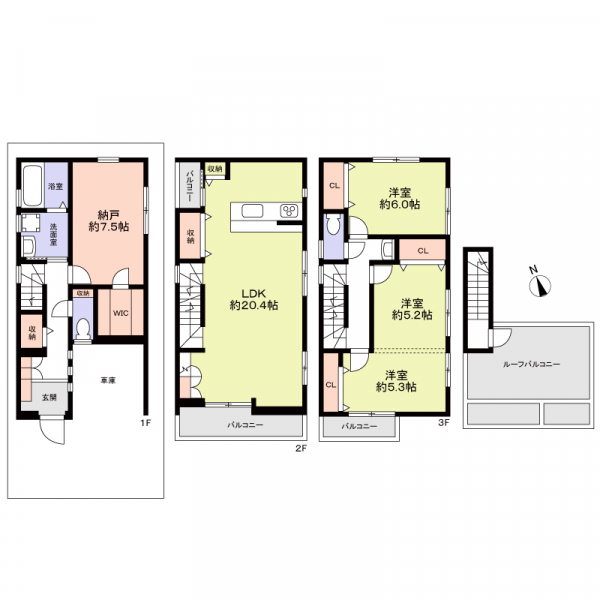 川口市原町 間取図