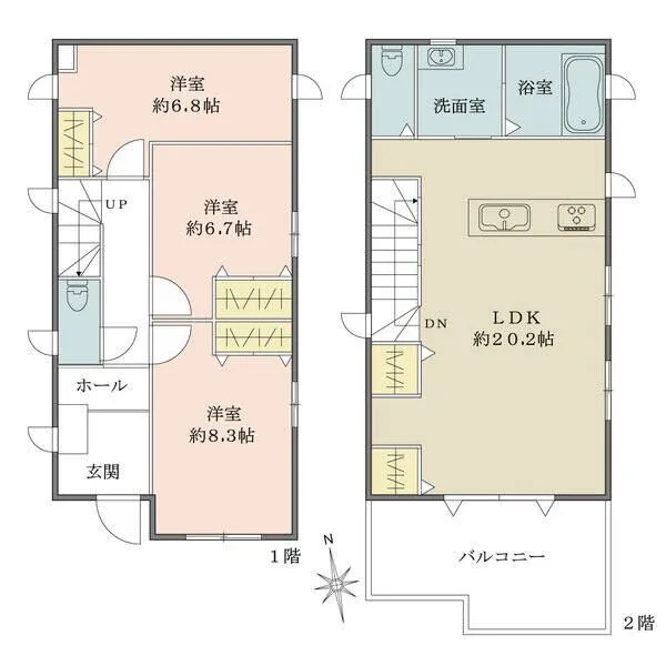 名古屋市千種区春岡通５丁目 約20.2帖のLDK。南向きのバルコニーに面し、明るく開放的です。全居室に収納が備わっています。