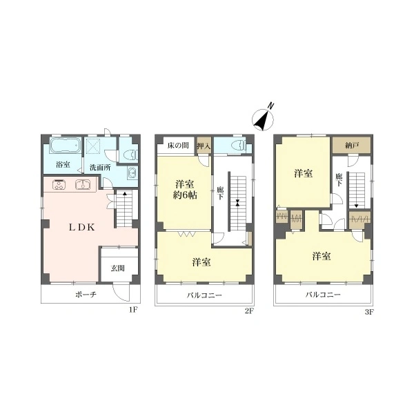 名古屋市南区三条２丁目 間取図