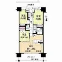 グランアッシュあびこＶｅｒｔ 間取図