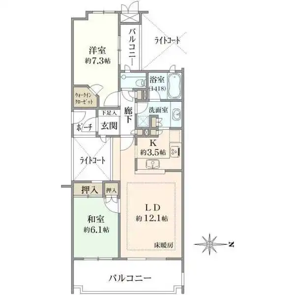 経堂レジデンス 間取図