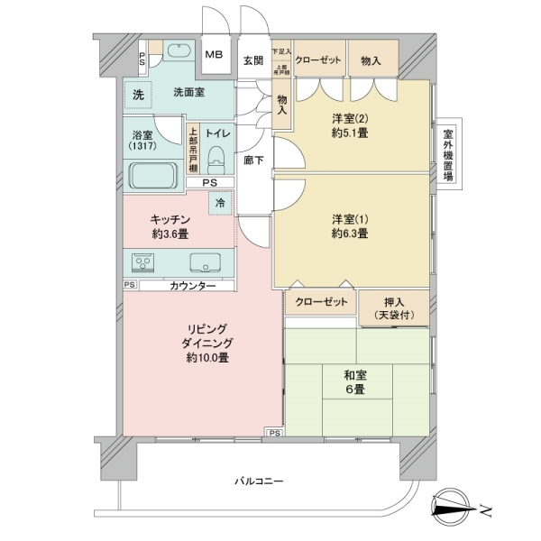 ボヌール府中 間取図