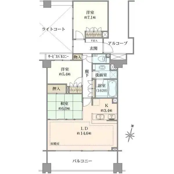 クレッセント新川崎エグゼ 間取図