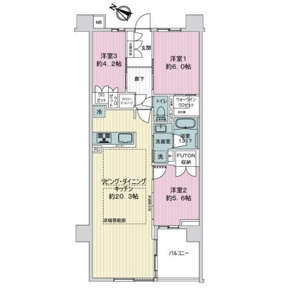 イニシア桂大橋 間取図