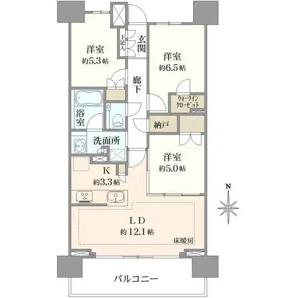 プラウドタワー府中寿町 間取図