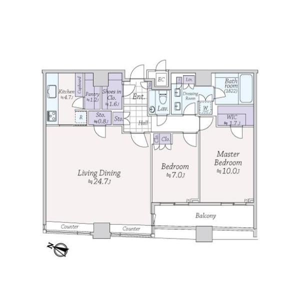 パークコート赤坂ザタワー 間取図