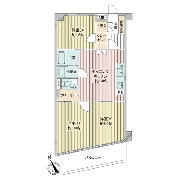 コートピア雑色 間取図