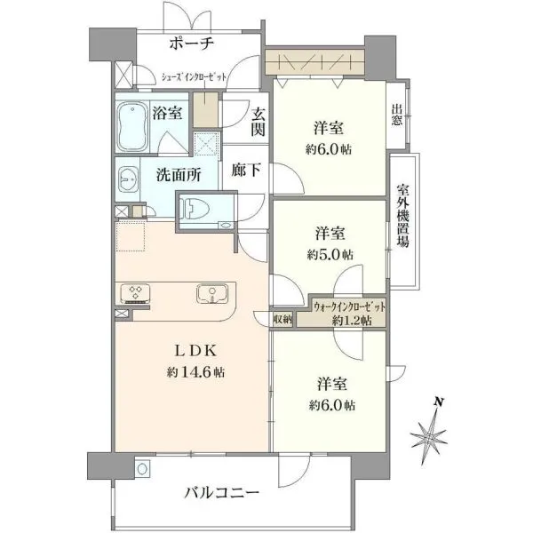シンクレア柴又パークサイド 間取図