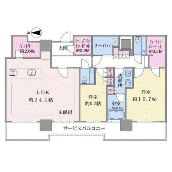 ＴＨＥ　ＹＯＫＯＨＡＭＡ　ＦＲＯＮＴ　ＴＯＷＥＲ 間取図