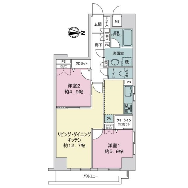 グランベル　フォーシーズンズ　タワー 間取図