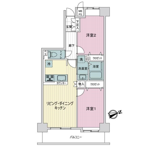 ライオンズヴィアーレ聖蹟桜ケ丘 間取図
