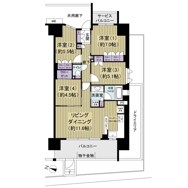 リビオシティ西葛西親水公園 間取図