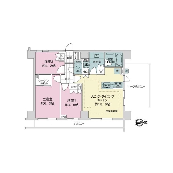 ピアース東京尾久 間取図