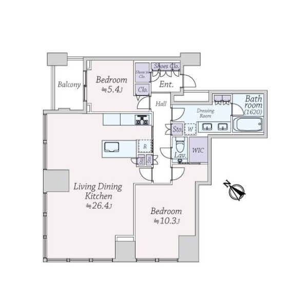 シティタワー麻布十番 間取図