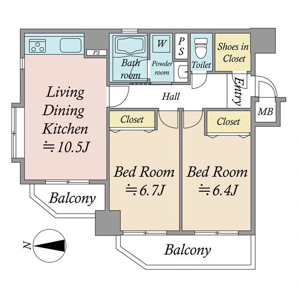 田園キャッスル町屋 間取図