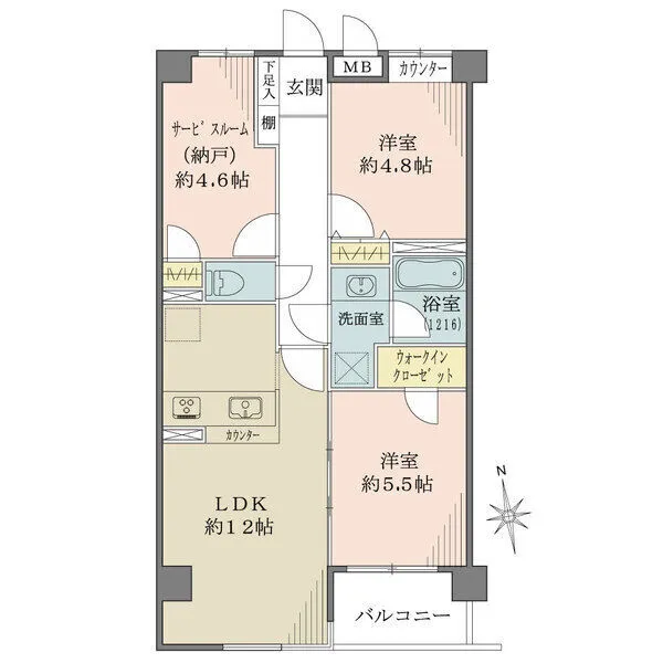 グランデール三ノ輪 間取図