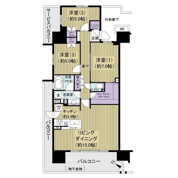 ファインシティ東松戸モール＆レジデンス 間取図