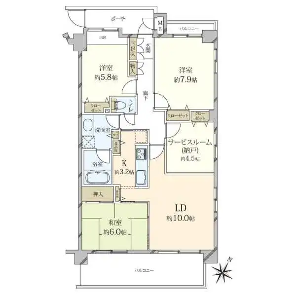 ロータリーパレス宮原 間取図
