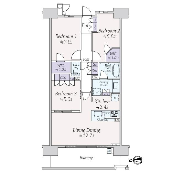 ウェリス稲毛ルーセントブロック 間取図