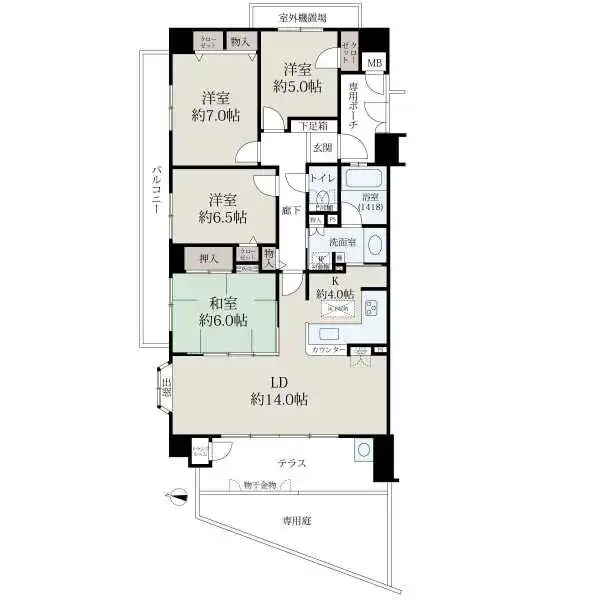 ファミール伏見桃山町ネクスタージュ 間取図