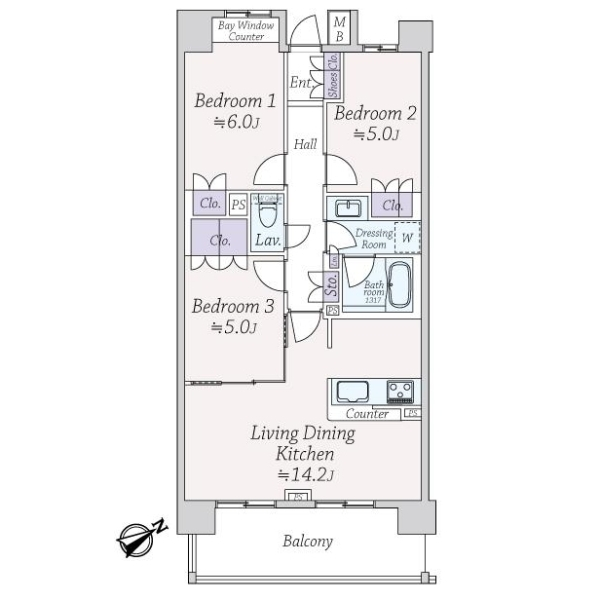アデニウム船堀グランヴェール 間取図