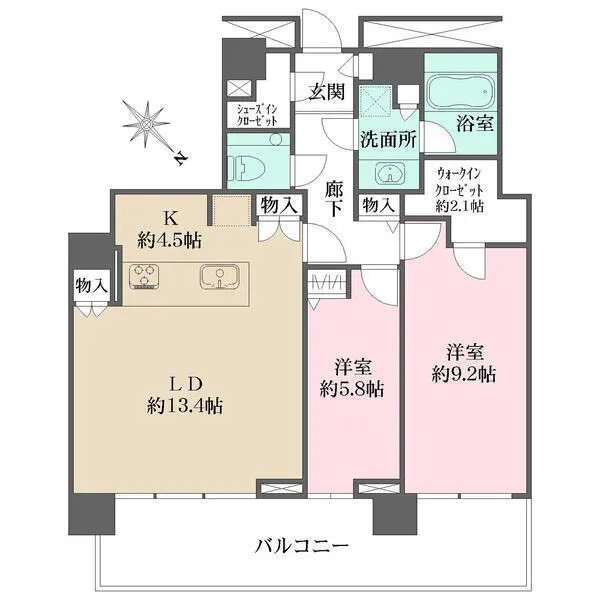 ザ・ヨコハマタワーズ　タワーウエスト 間取図