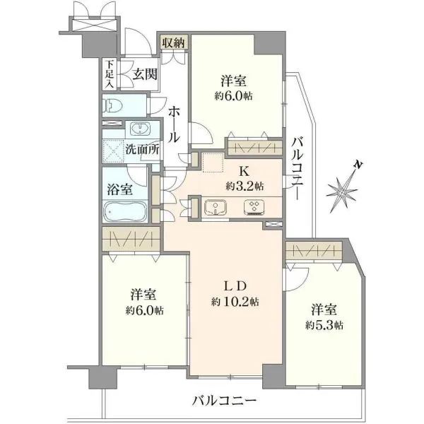 バームステージ梅島 間取図